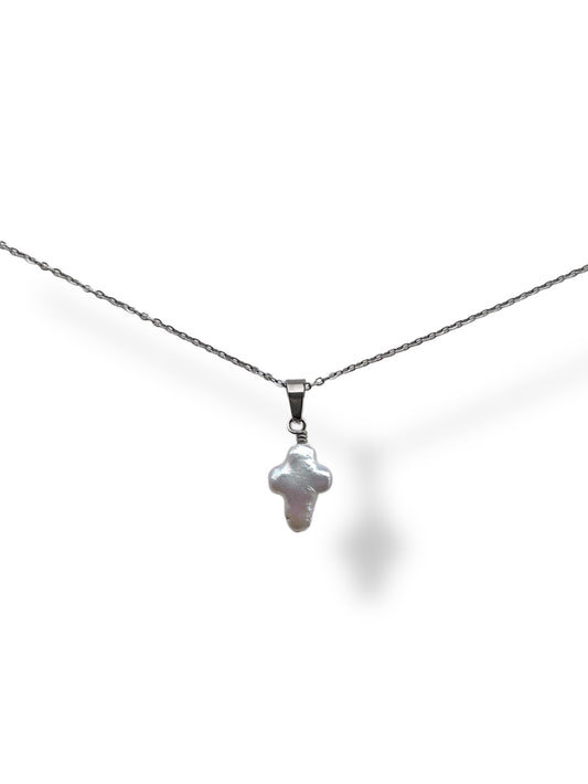 Pearl Cross Necklace