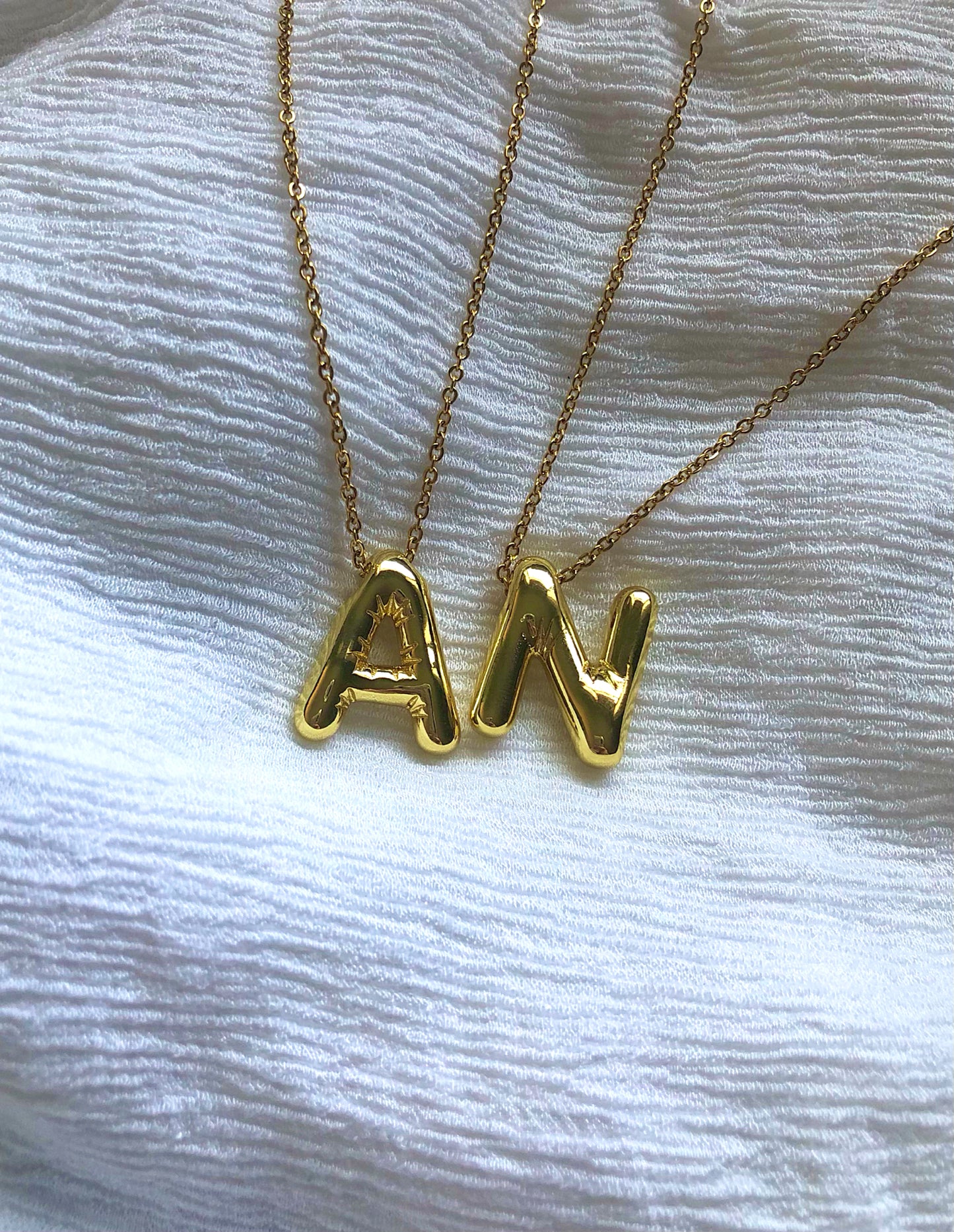 Bubble Initial Necklace