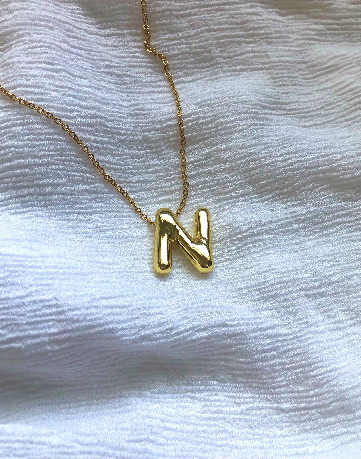 Bubble Initial Necklace