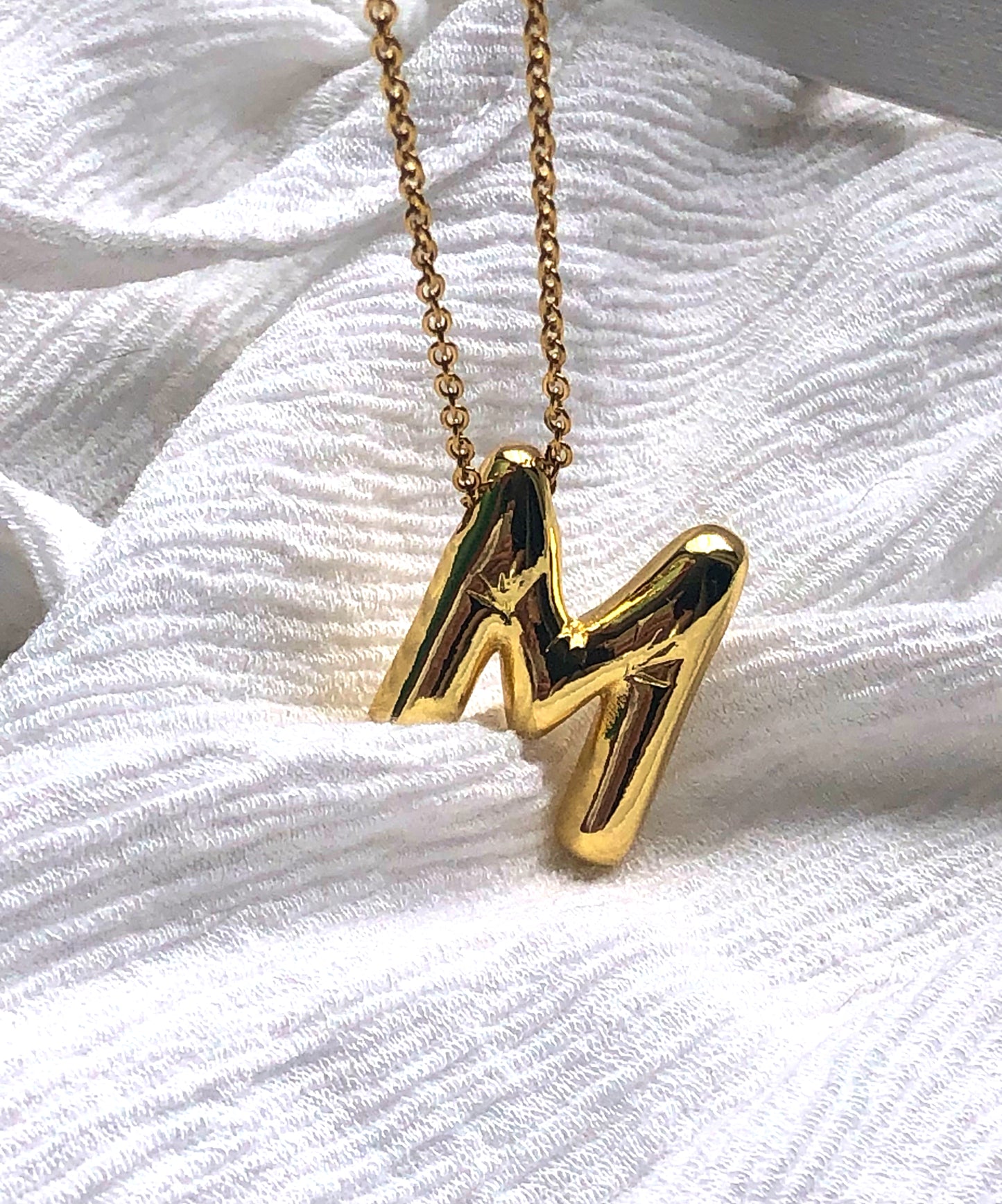 Bubble Initial Necklace