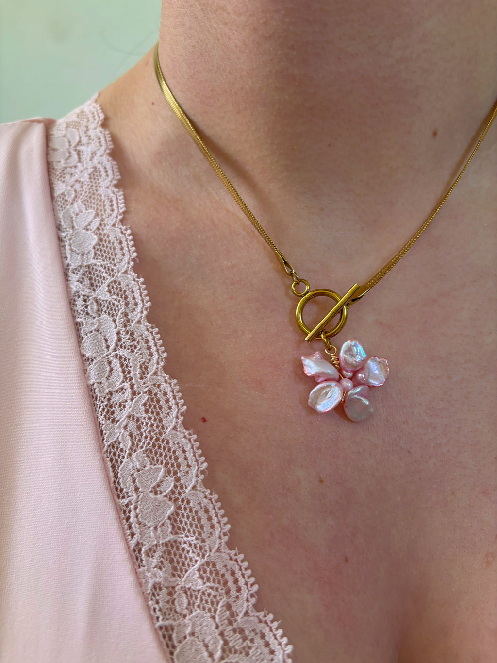 Pink Petal Necklace