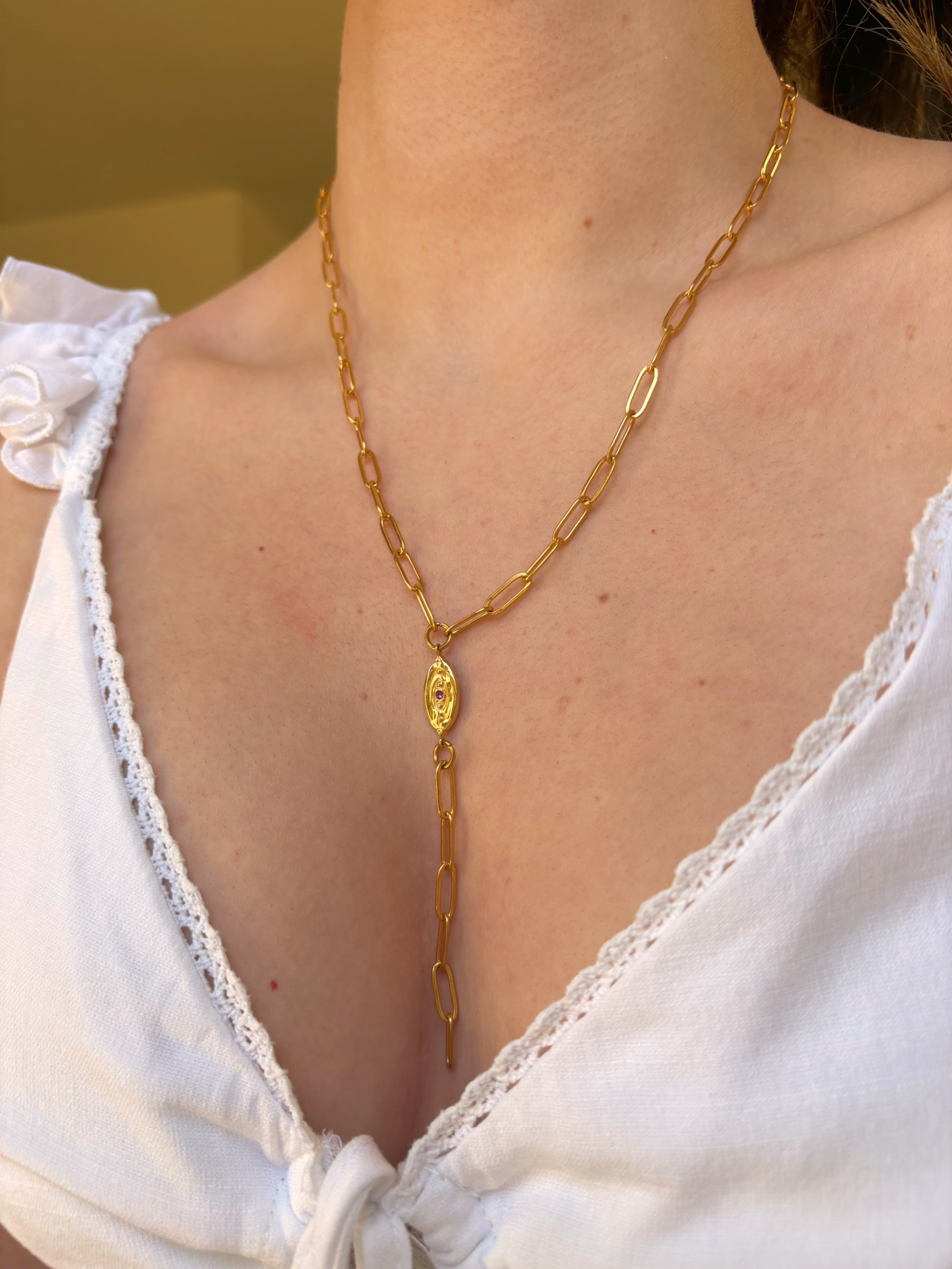 Sun-Kissed Lariat Necklace