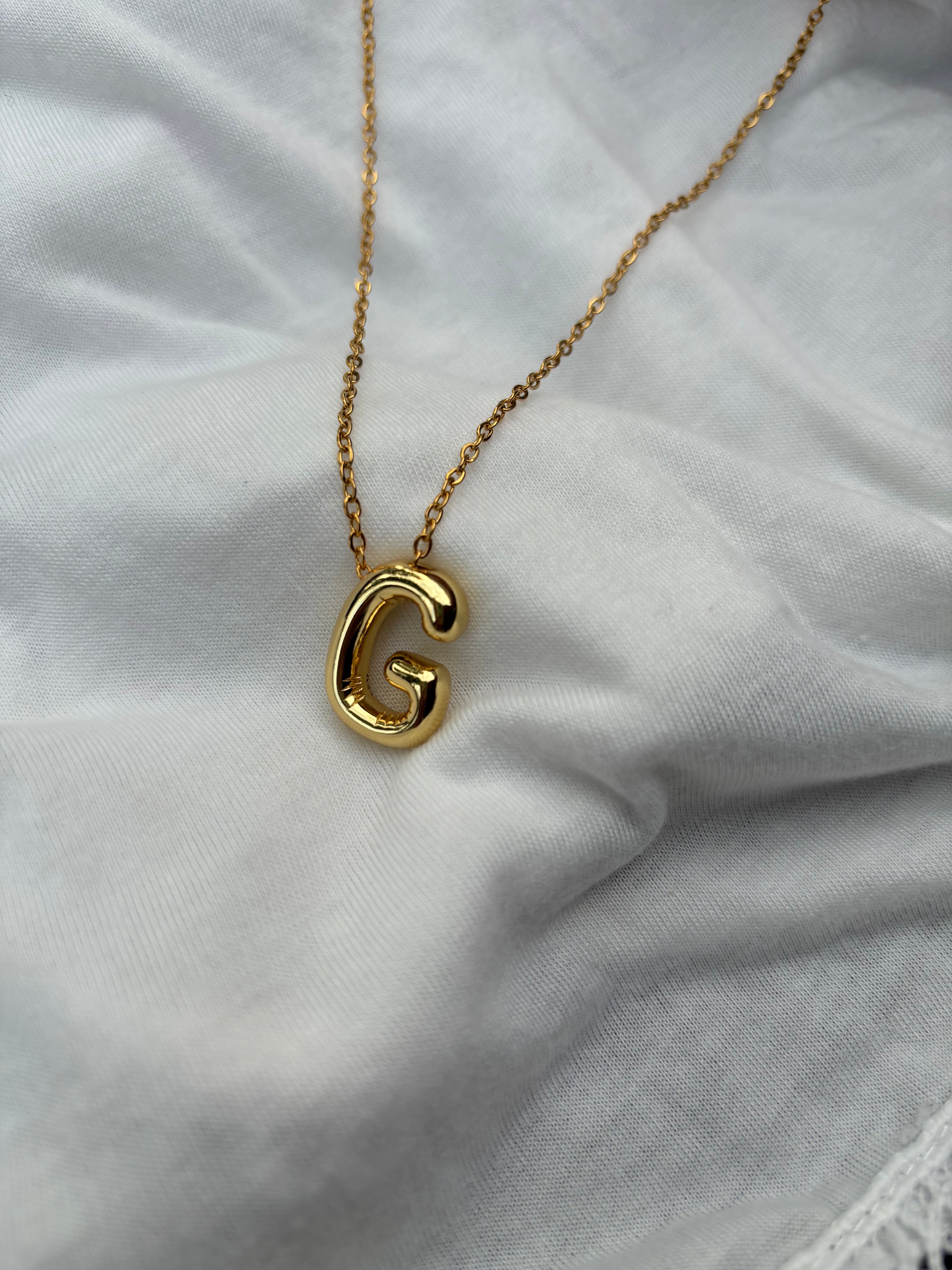 Bubble Initial Necklace