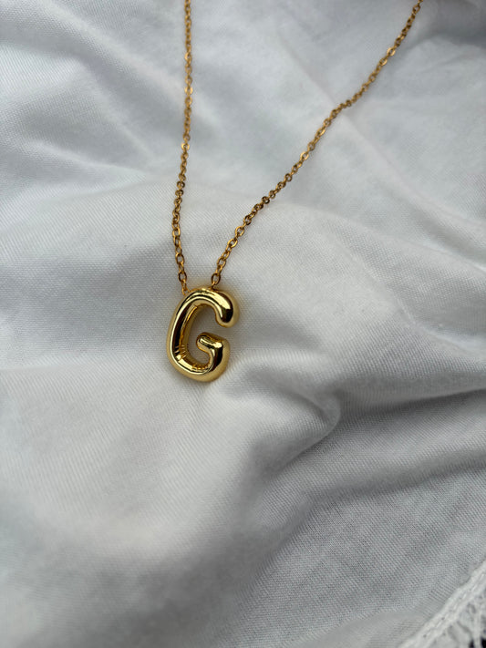 Bubble Initial Necklace