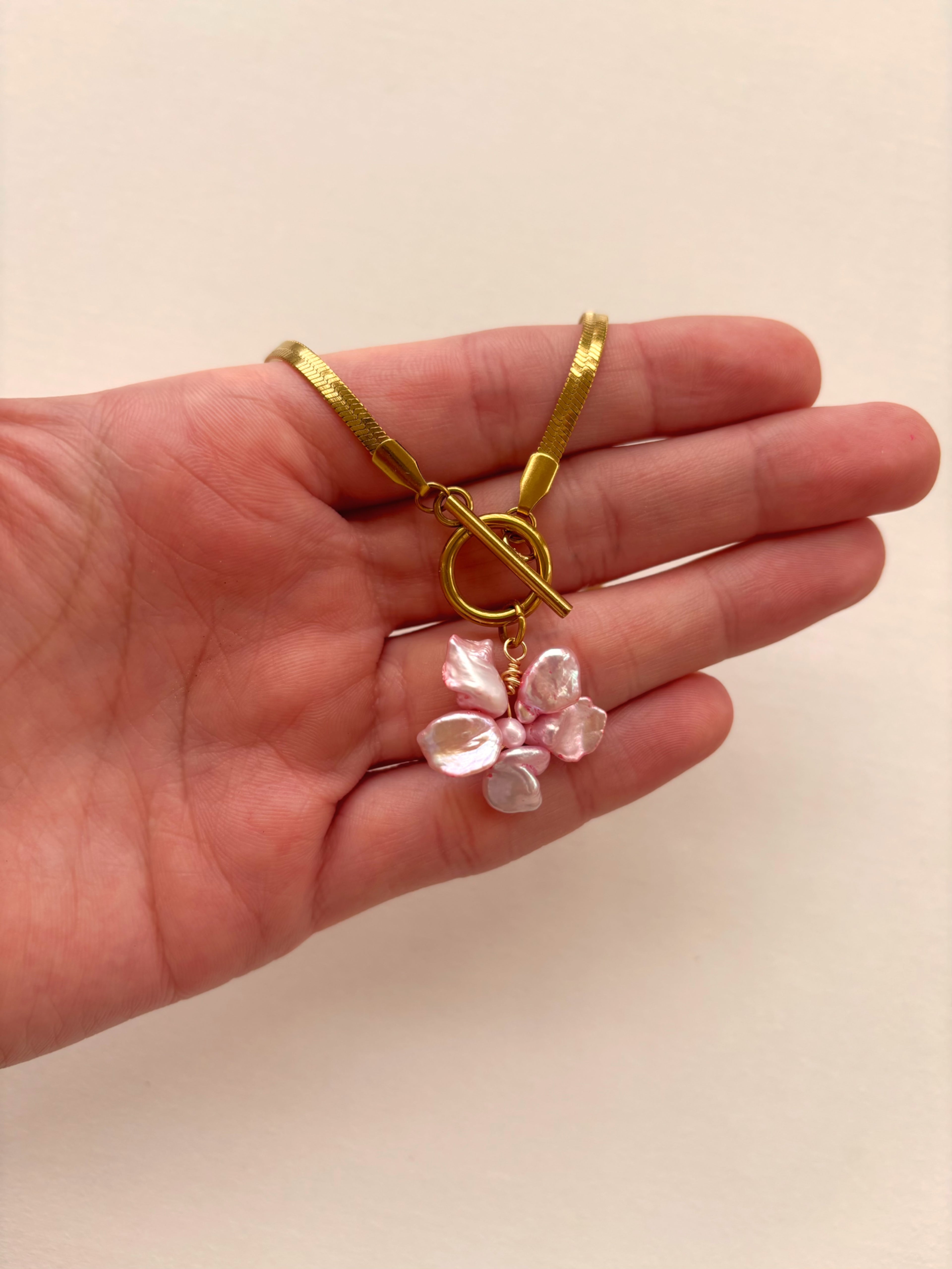Pink Petal Necklace