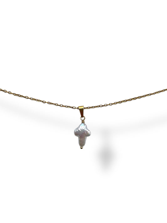 Pearl Cross Necklace