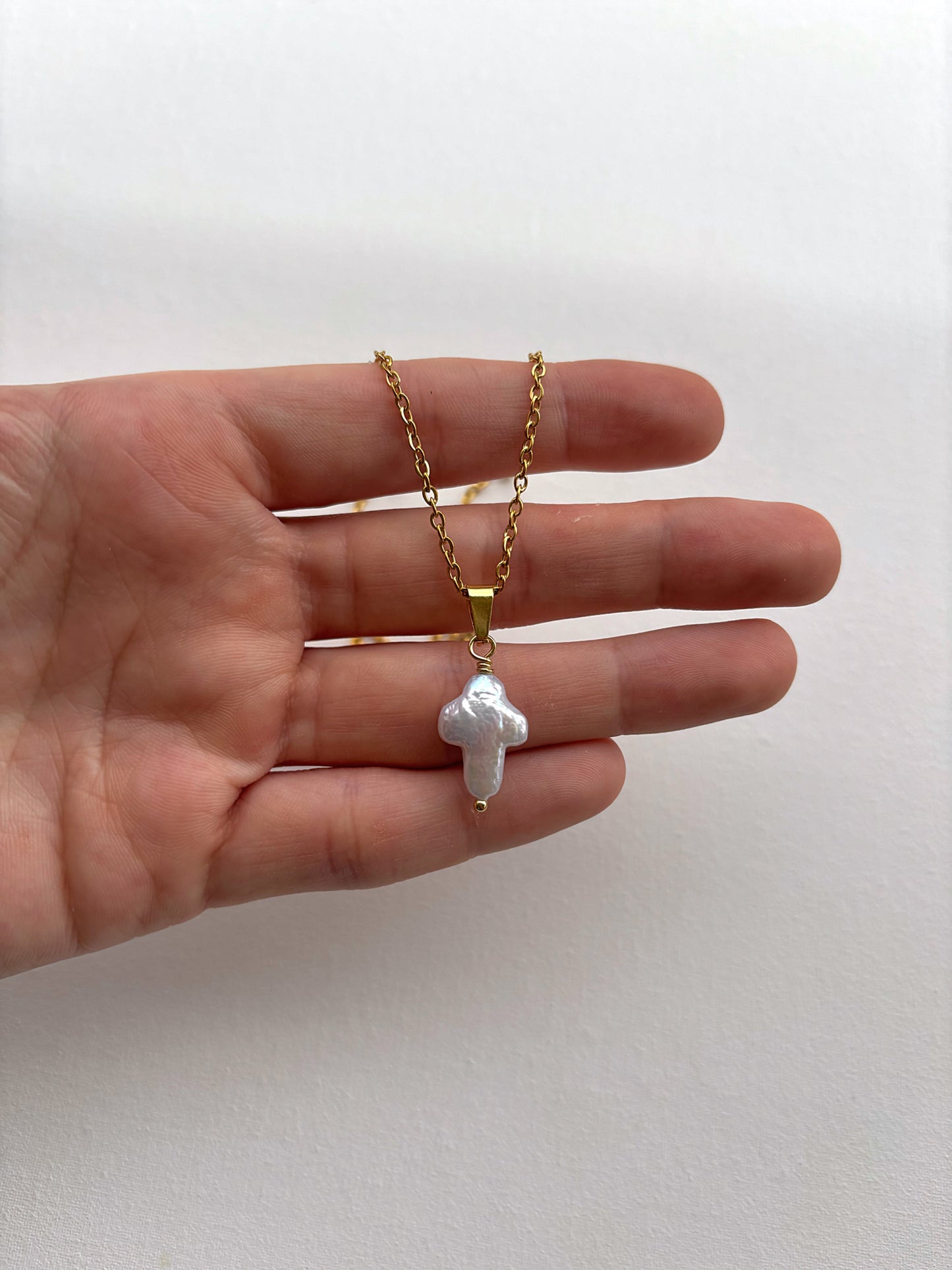 Pearl Cross Necklace