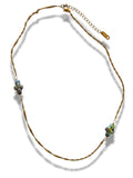 Pearlescent Cross Chain Necklace