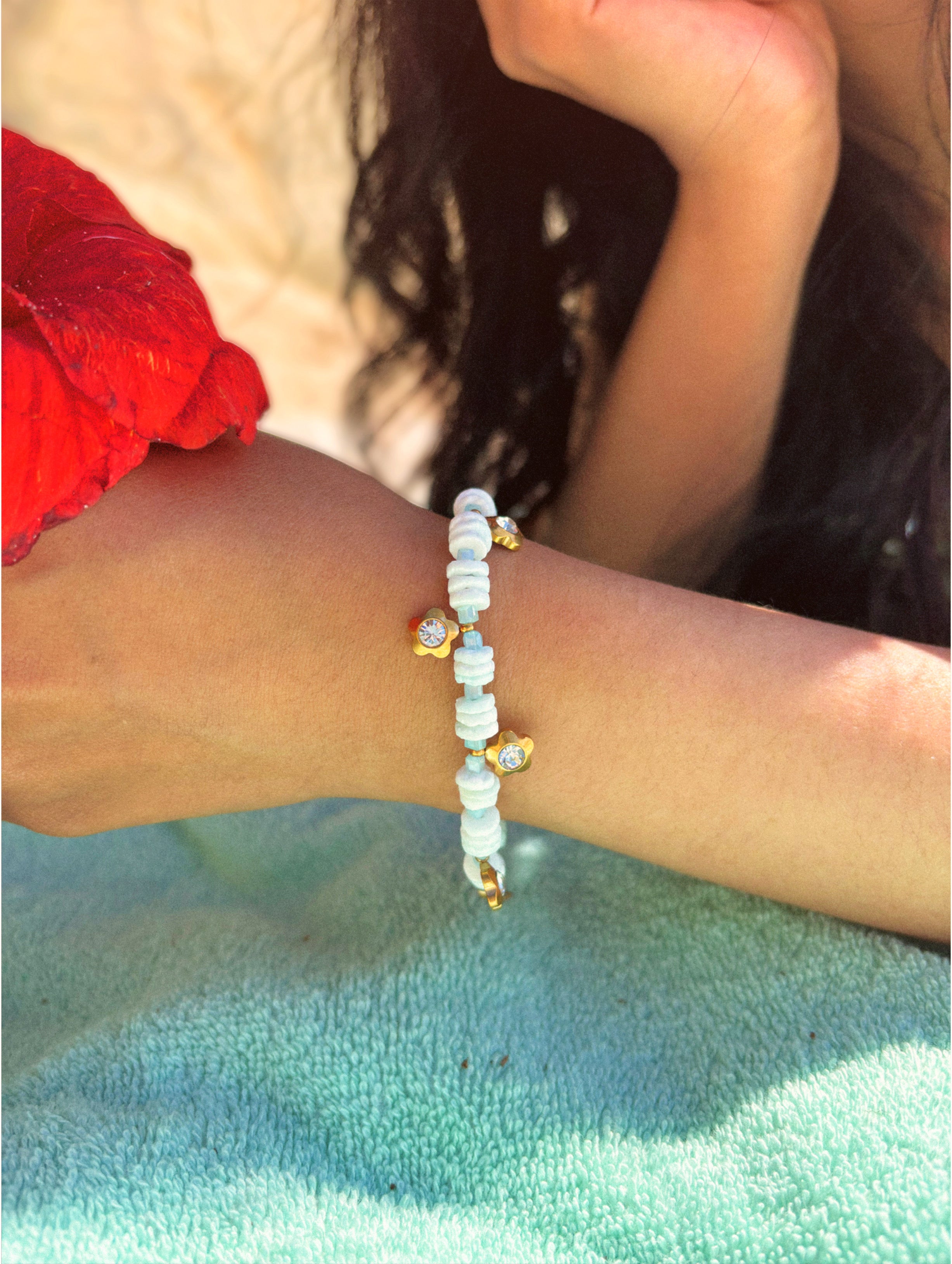 Seafoam Blossom Bracelet