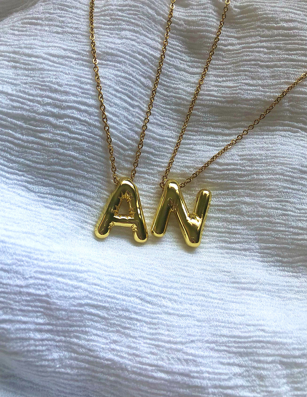 Bubble Initial Necklace