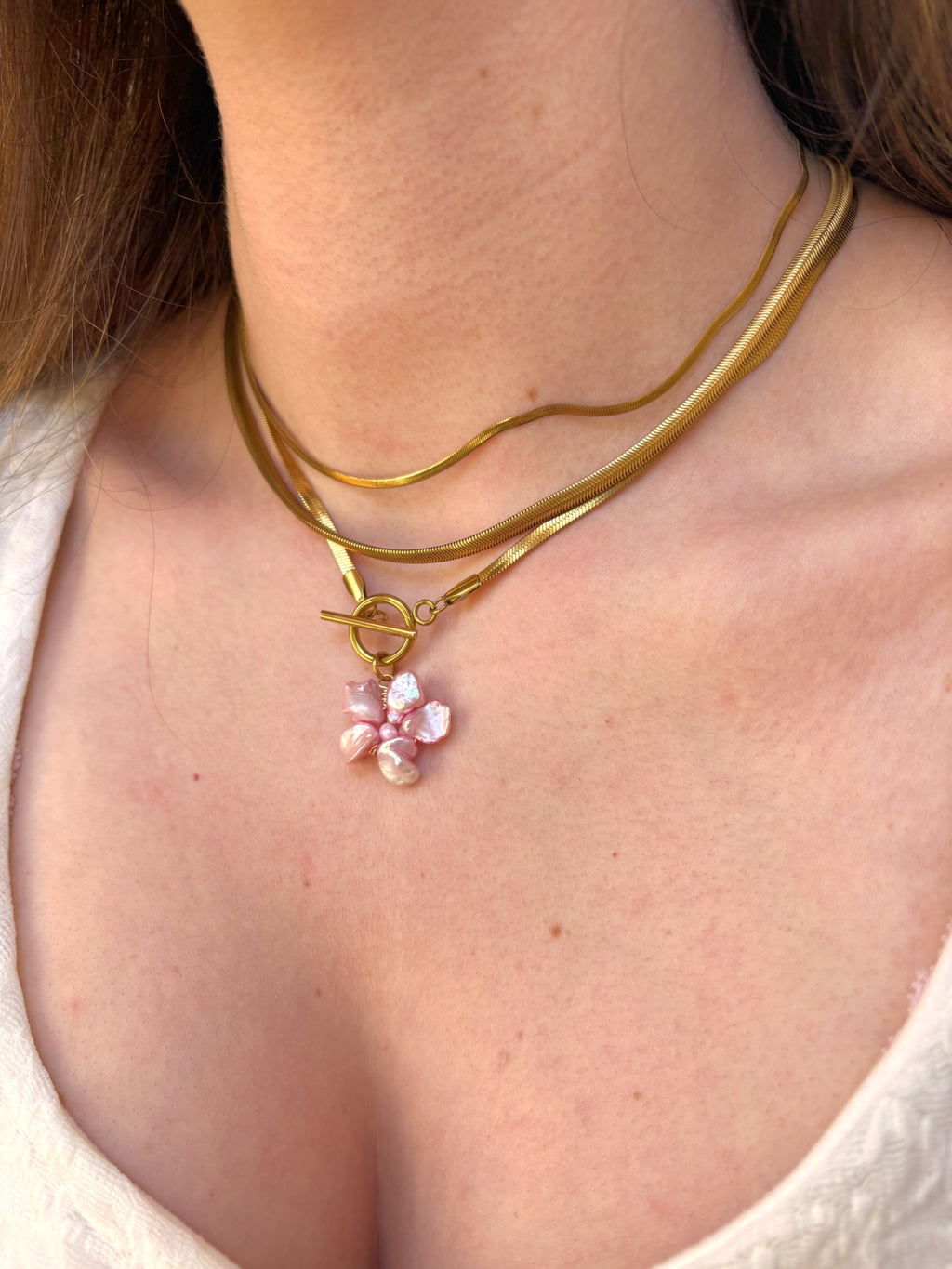 Pink Petal Necklace