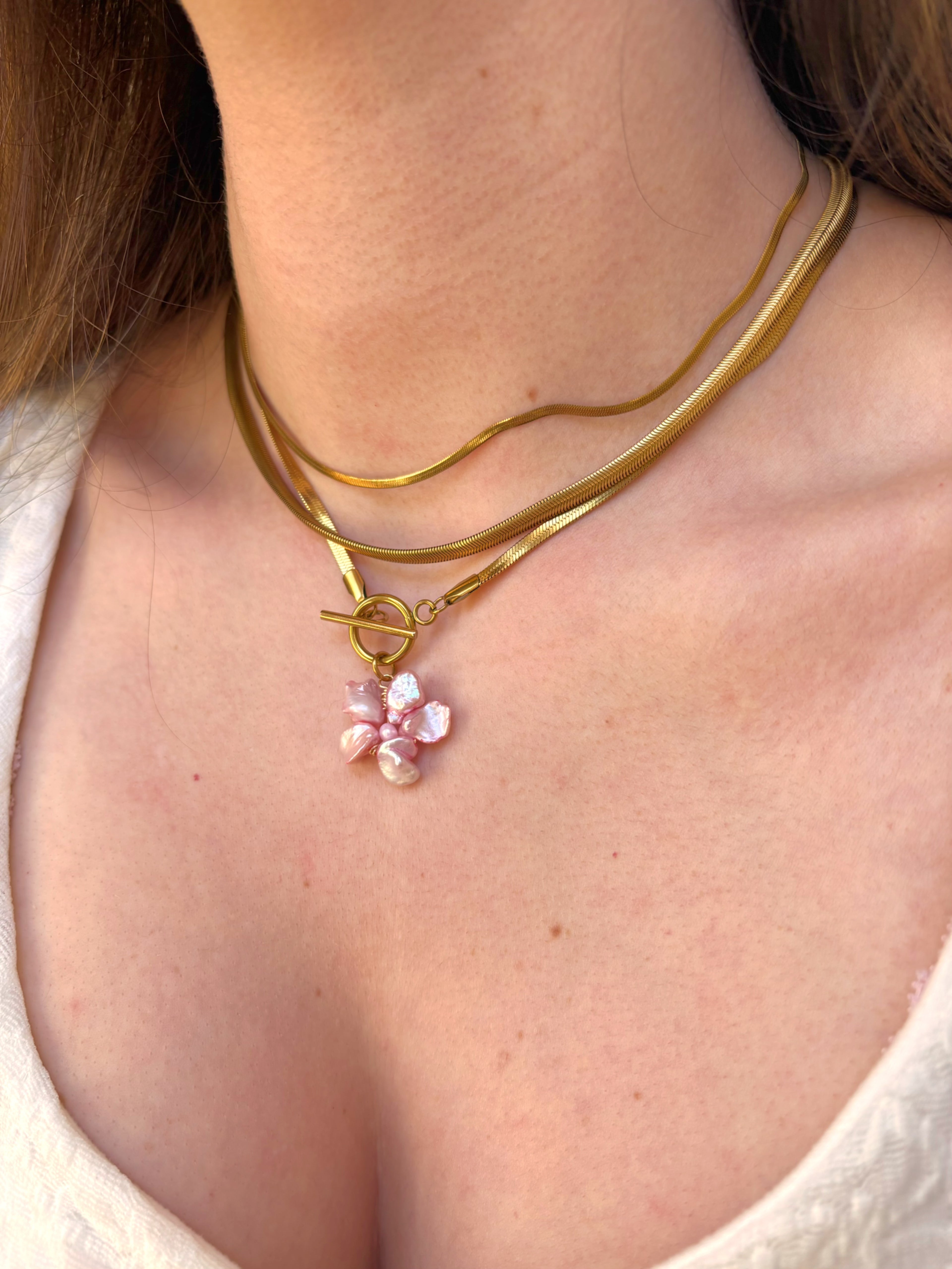 Pink Petal Necklace