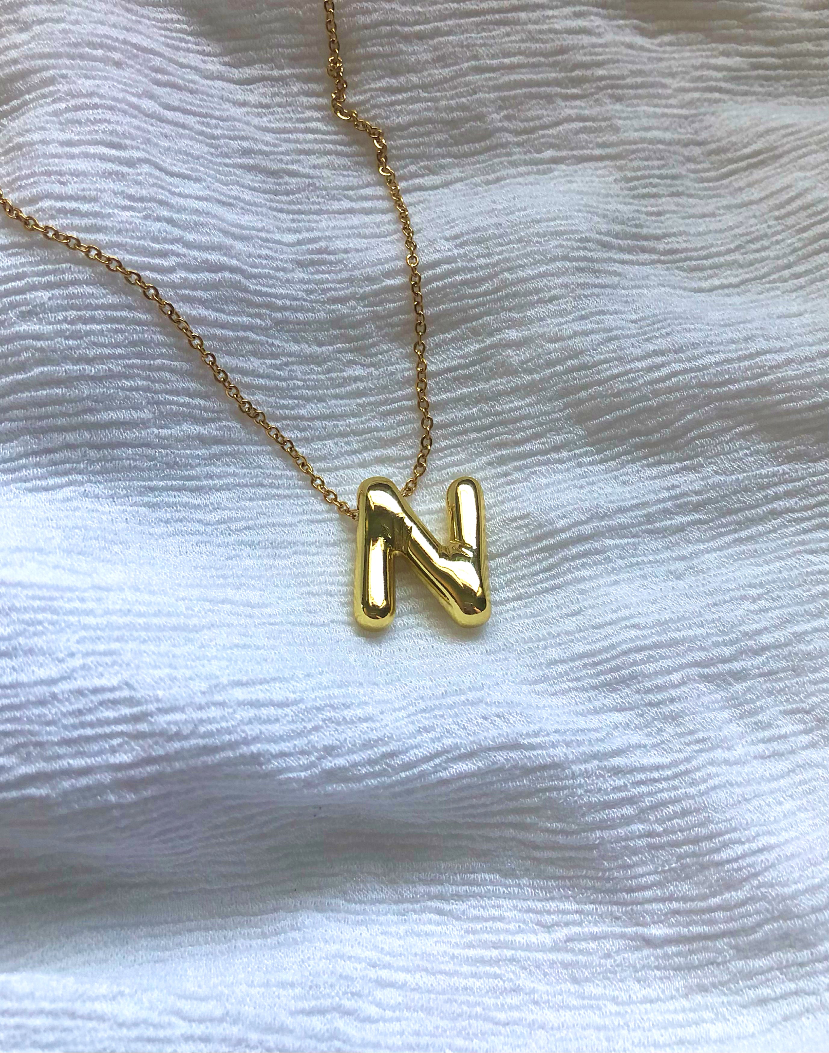 Bubble Initial Necklace