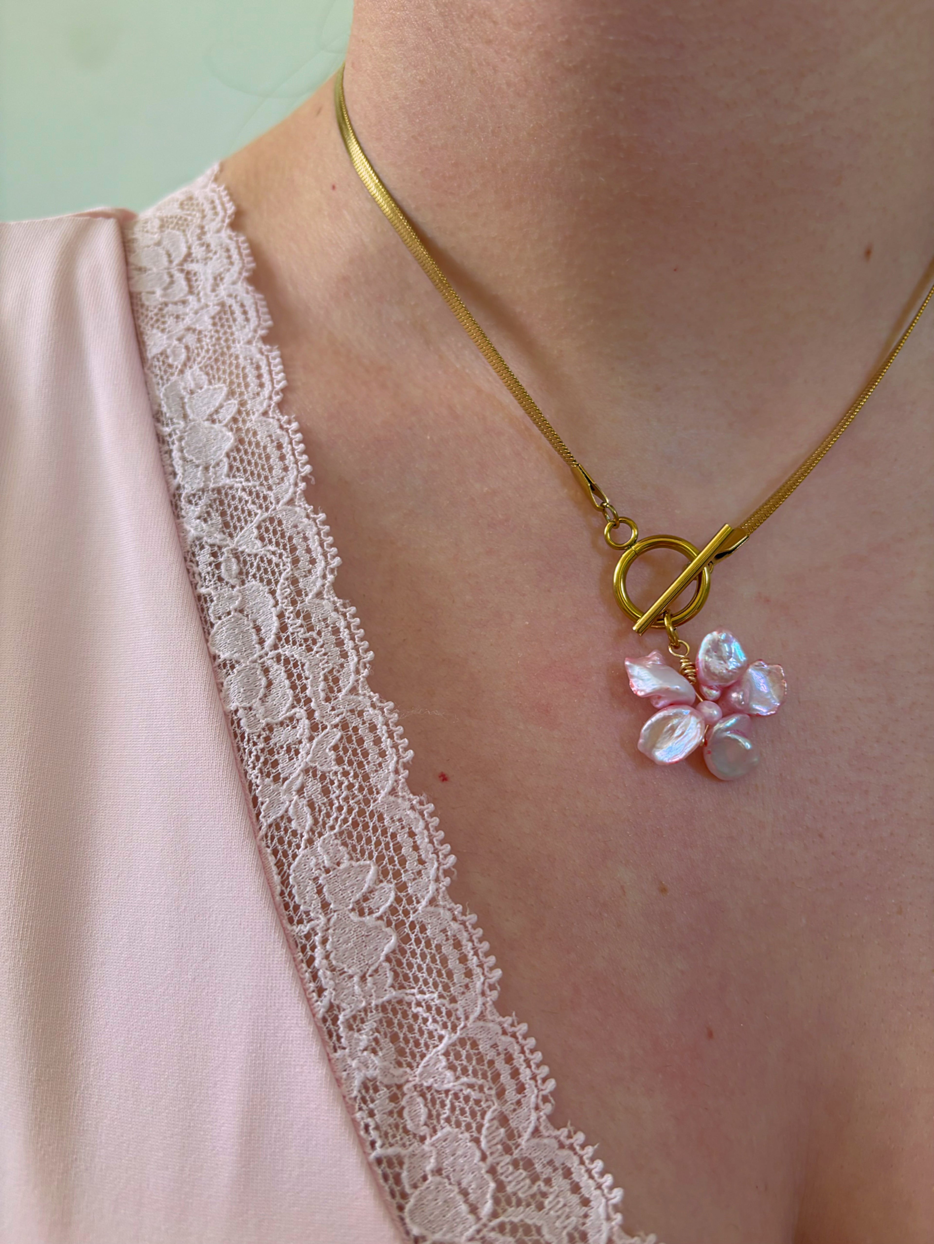 Pink Petal Necklace