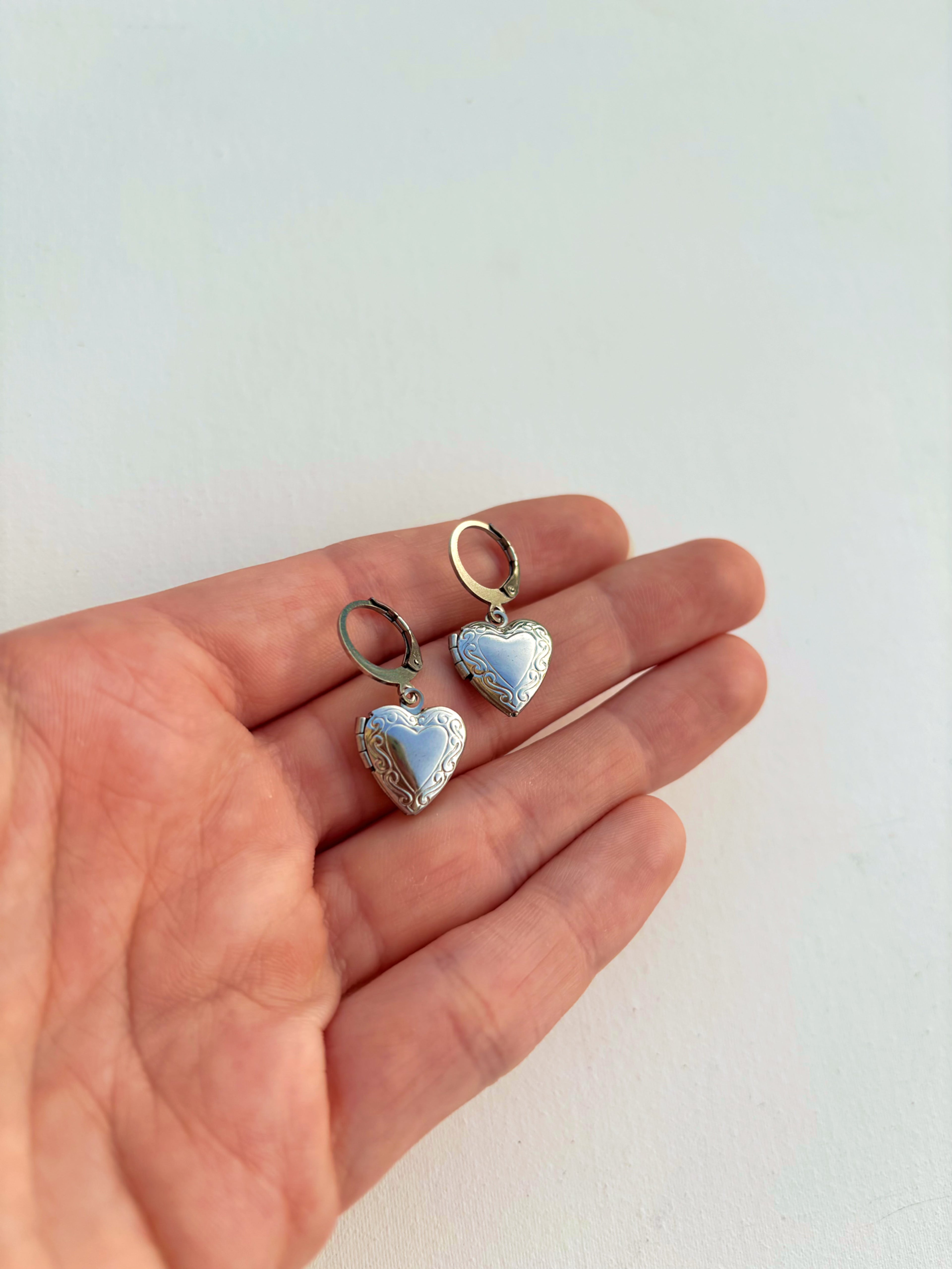 Heart Locket Huggies
