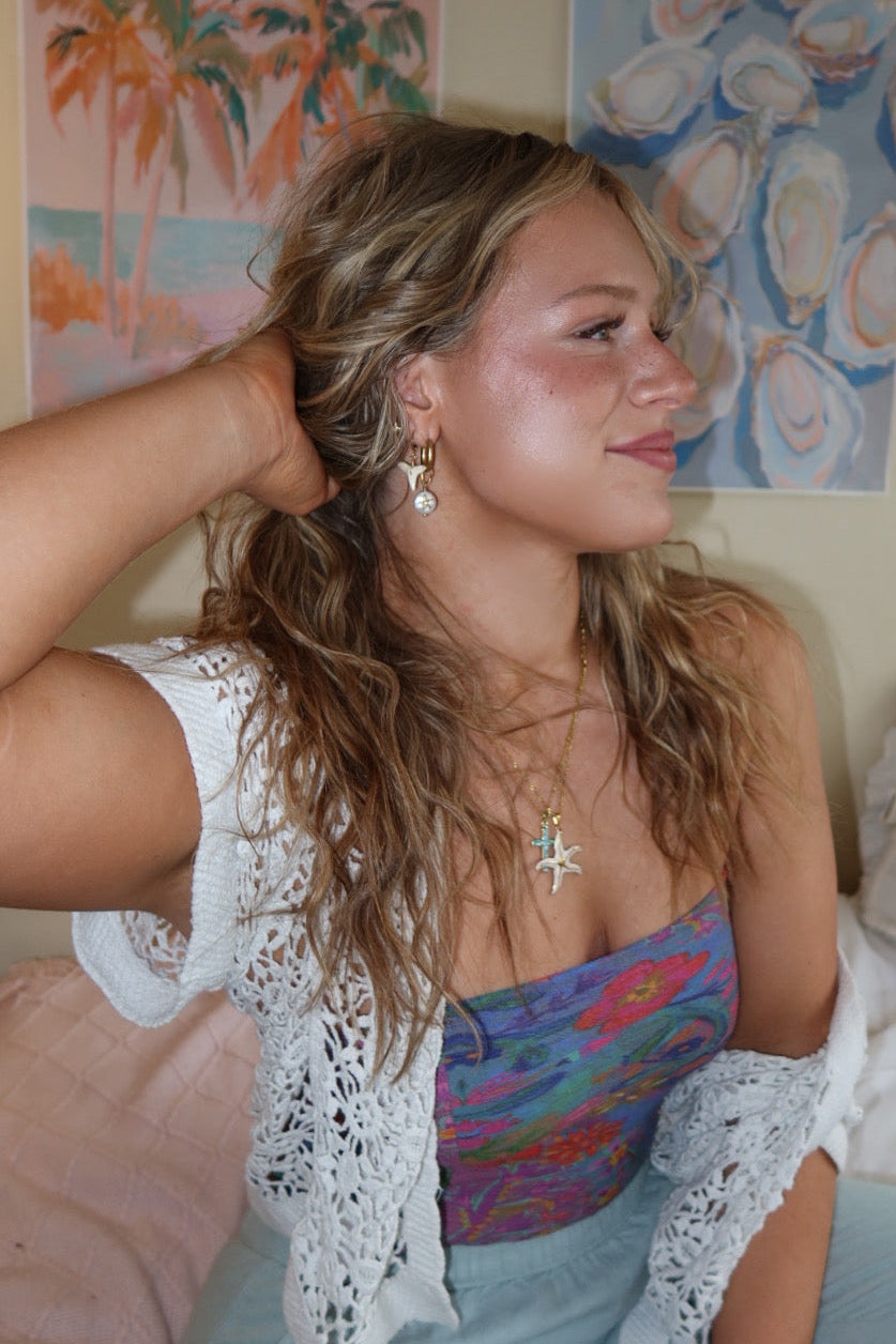 Pearl Star Earrings