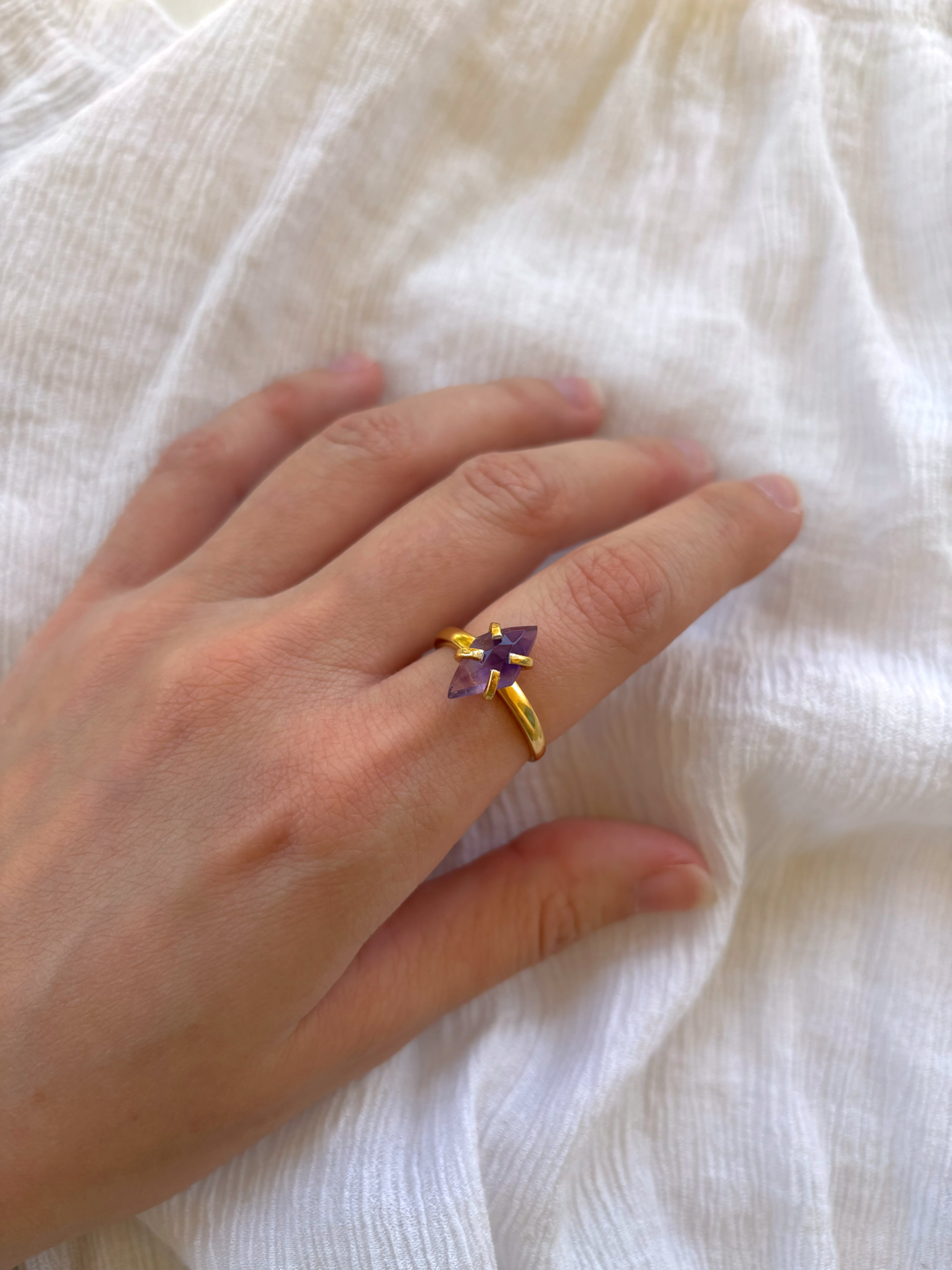 Amethyst Marquise Ring