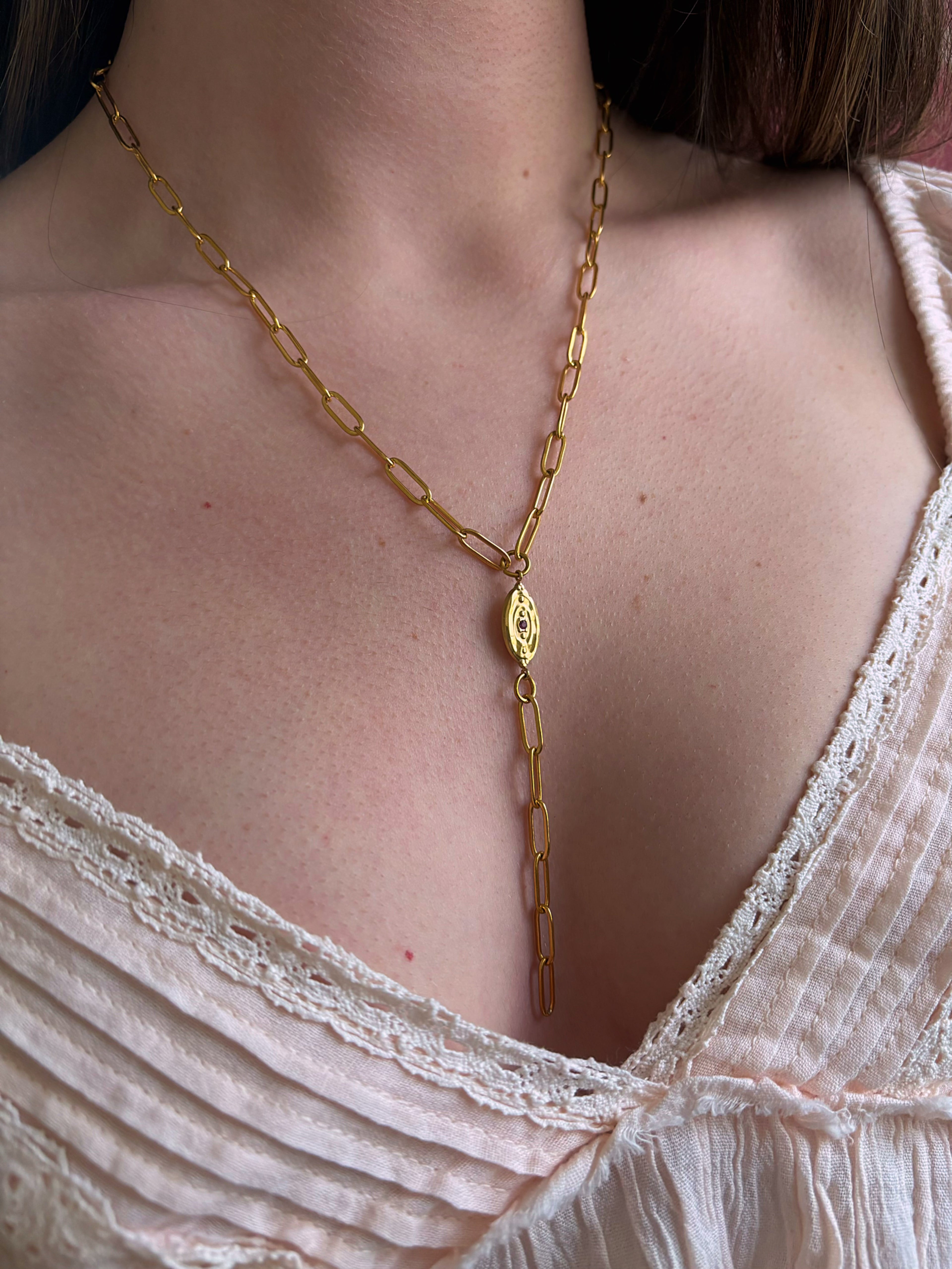 Sun-Kissed Lariat Necklace