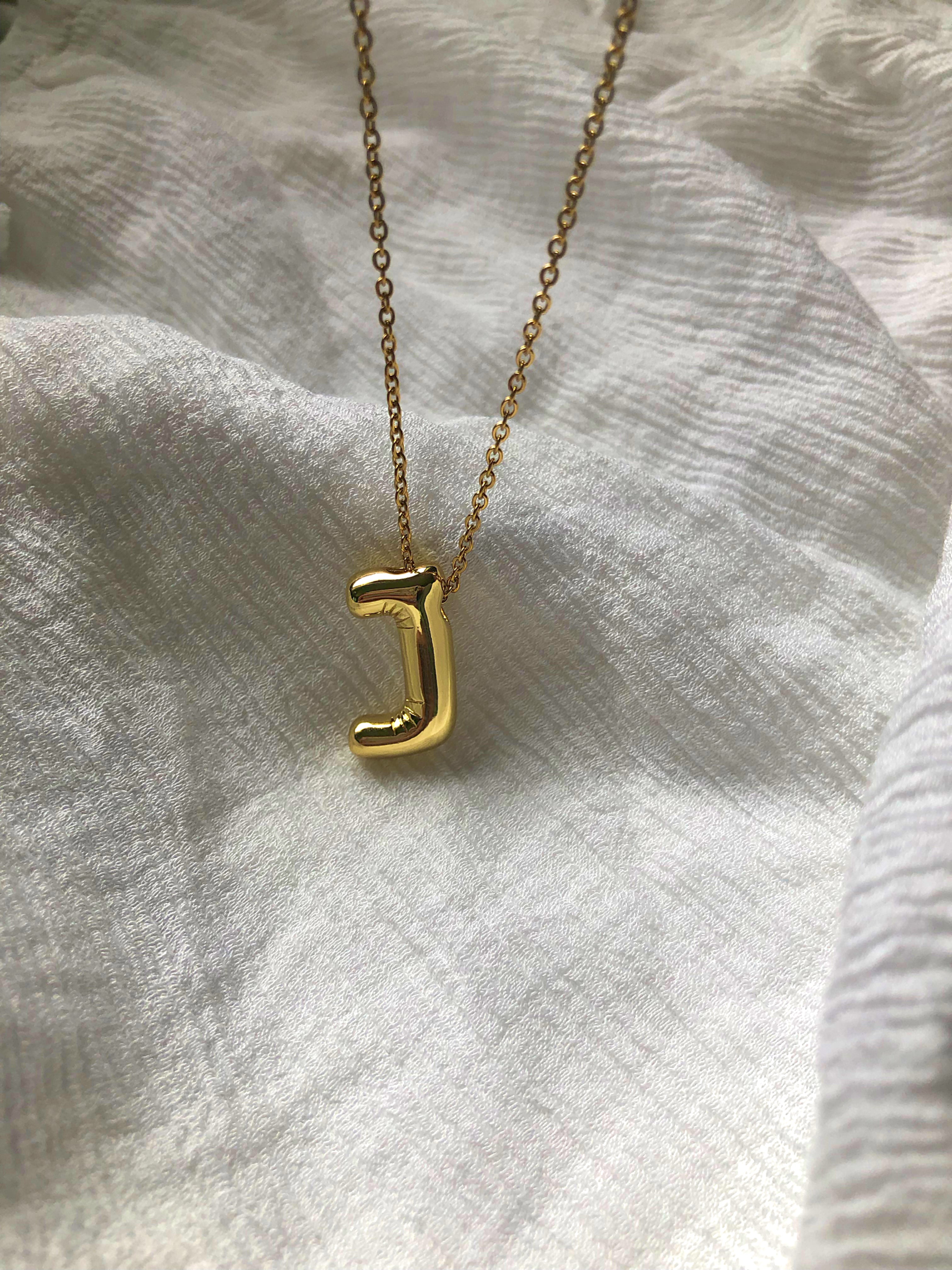 Bubble Initial Necklace