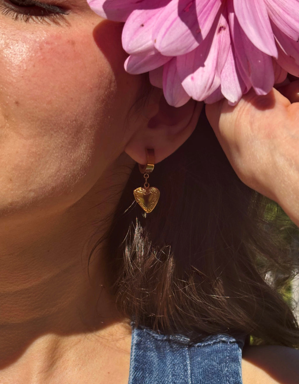 Heart Locket Huggies