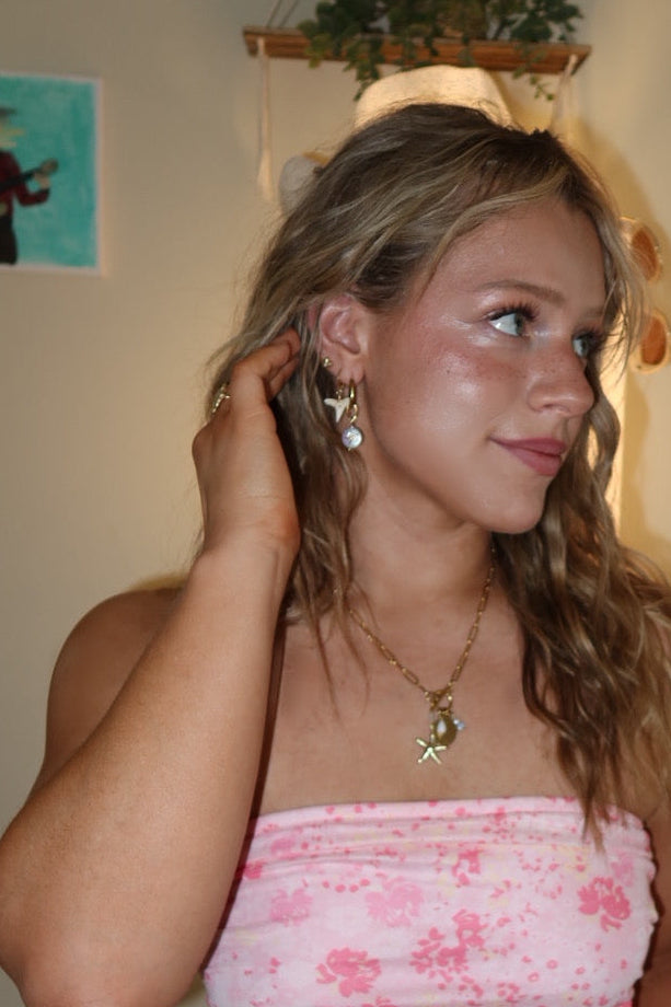 Pearl Star Earrings