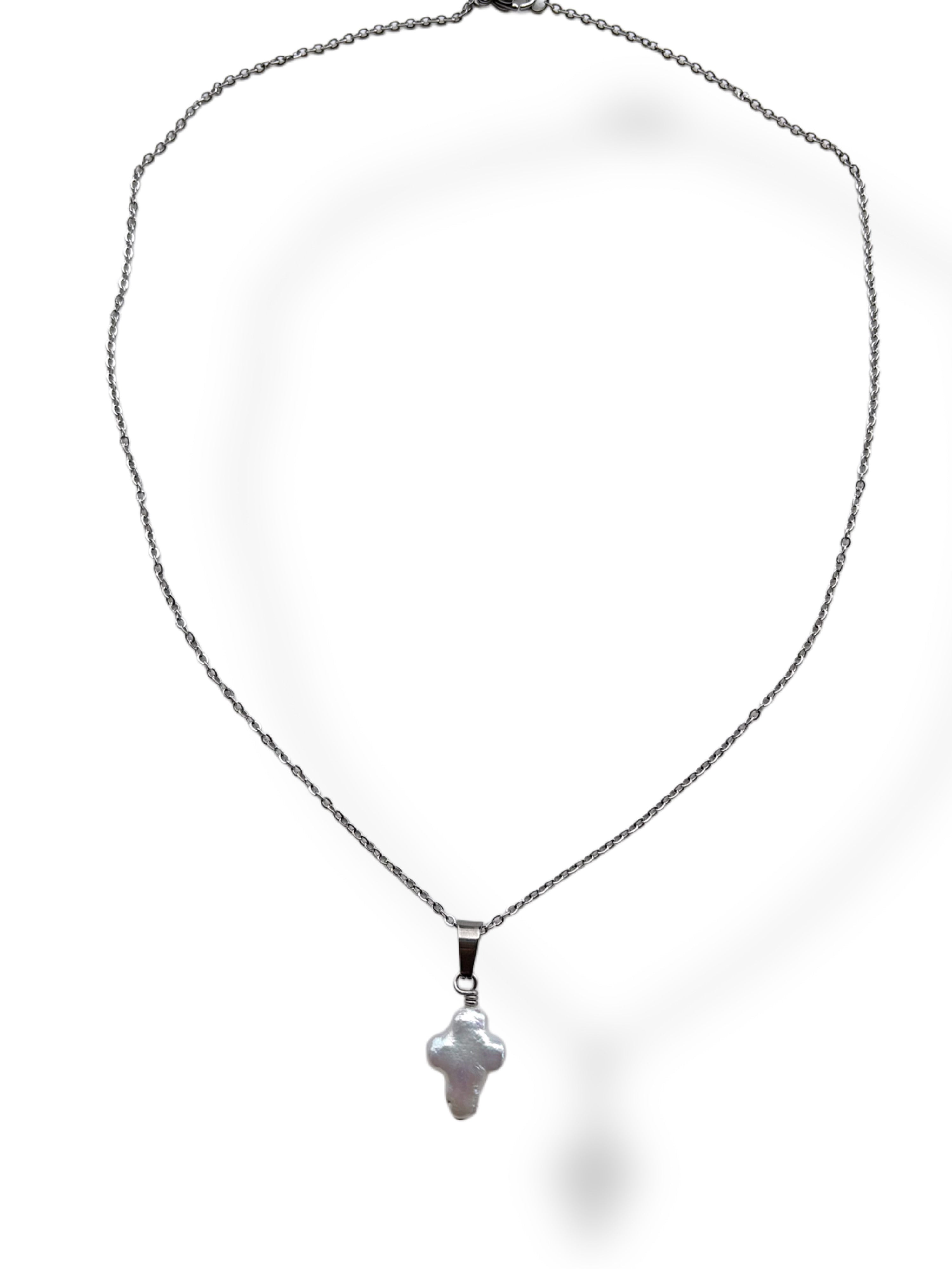 Pearl Cross Necklace