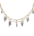 Pearl Cross Charm Necklace