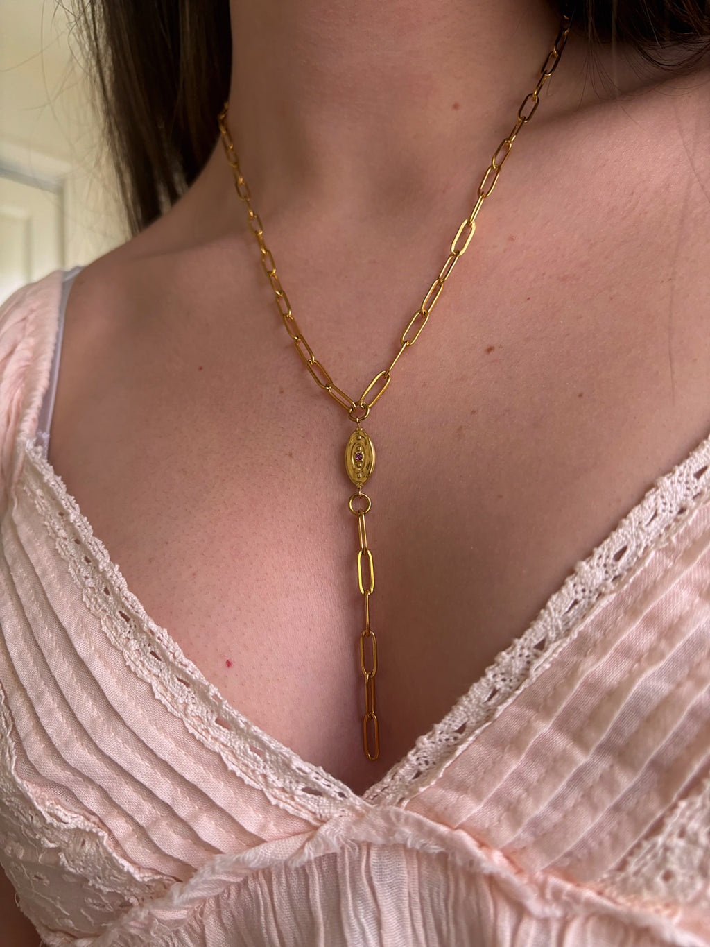 Sun-Kissed Lariat Necklace
