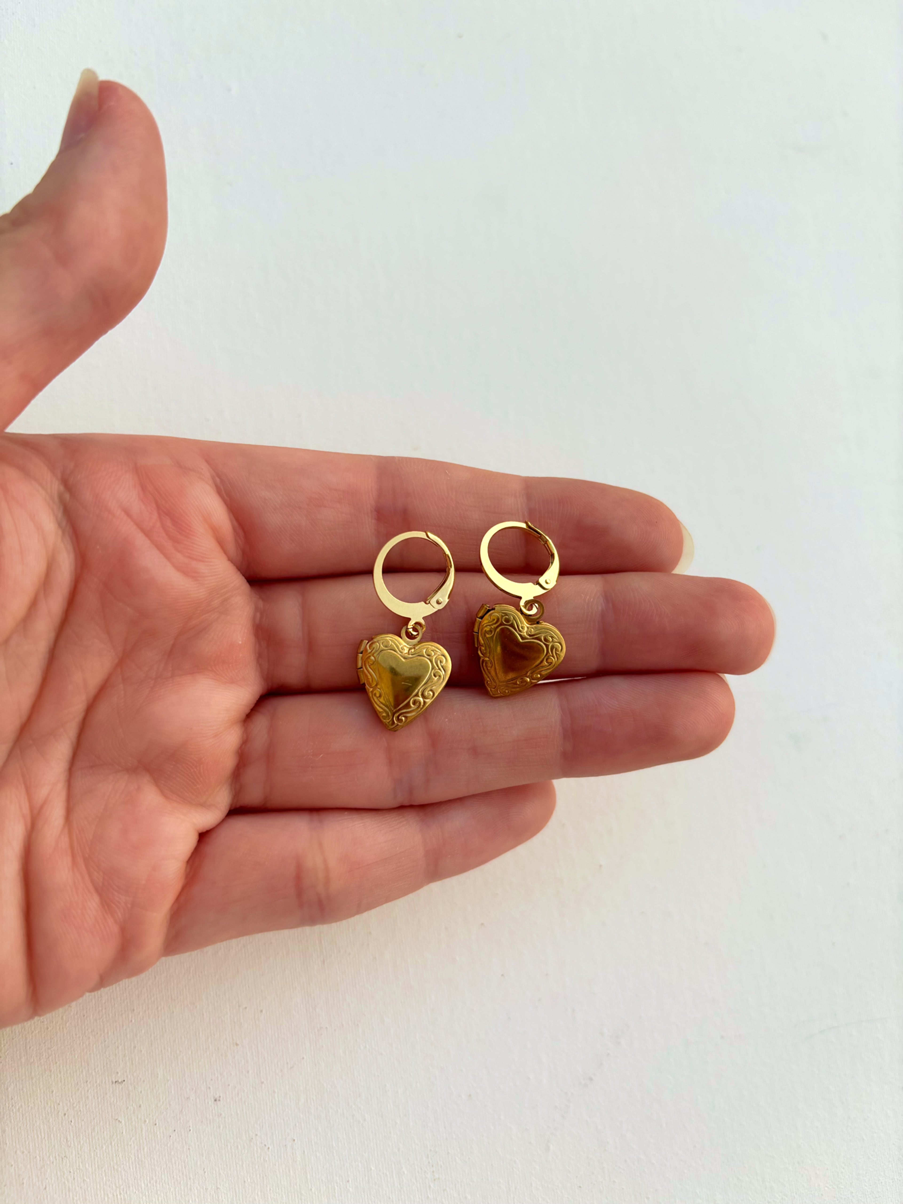 Heart Locket Huggies