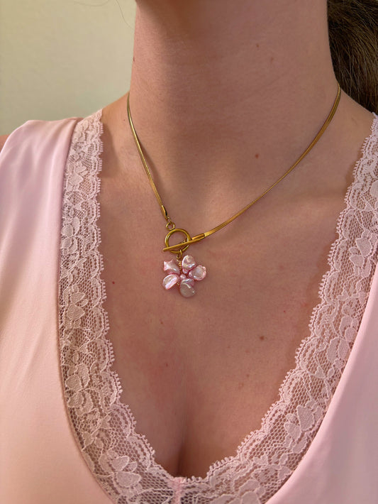 Pink Petal Necklace