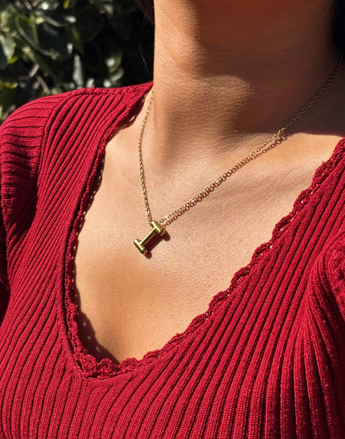 Bubble Initial Necklace