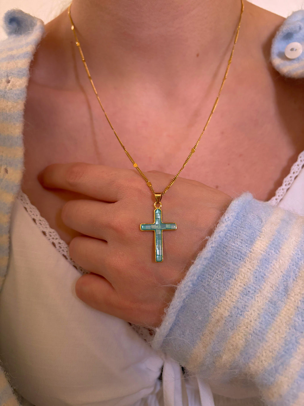 PRE ORDER Marcelina Cross Necklace