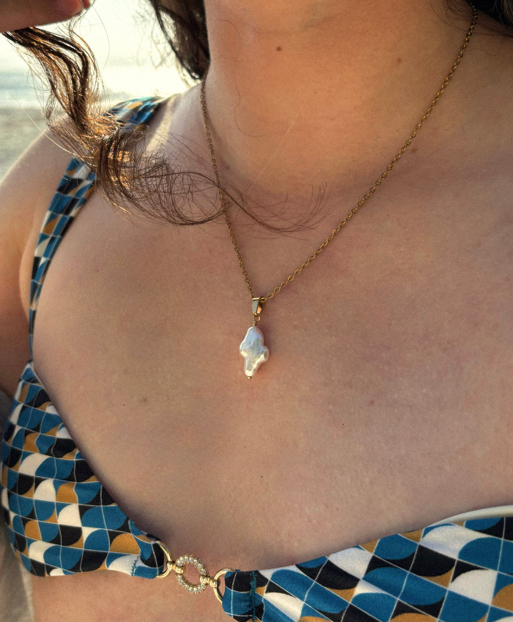 Pearl Cross Necklace