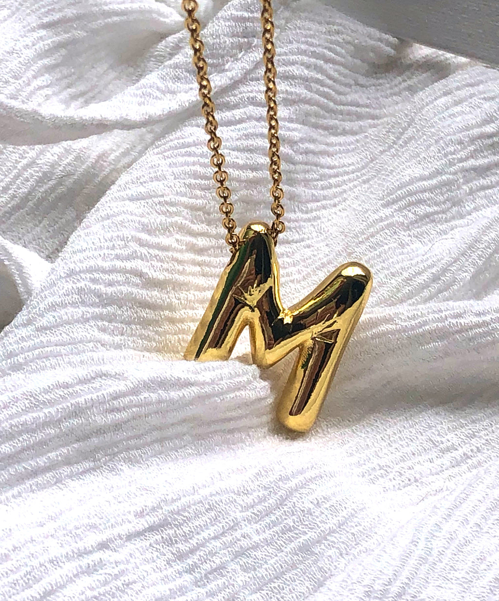 Bubble Initial Necklace