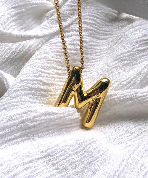 Bubble Initial Necklace