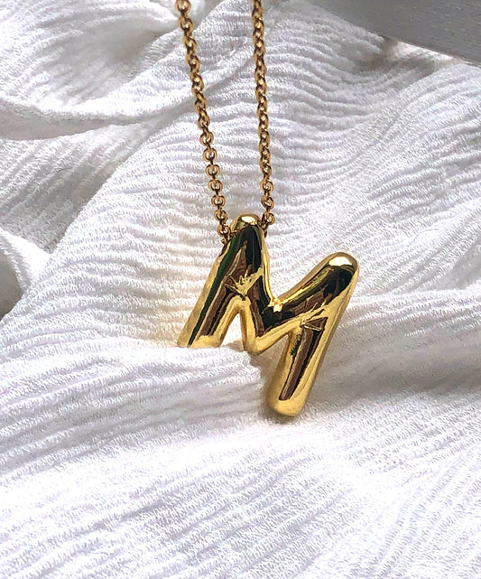 Bubble Initial Necklace