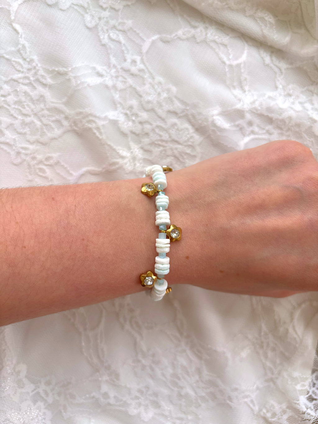 Seafoam Blossom Bracelet
