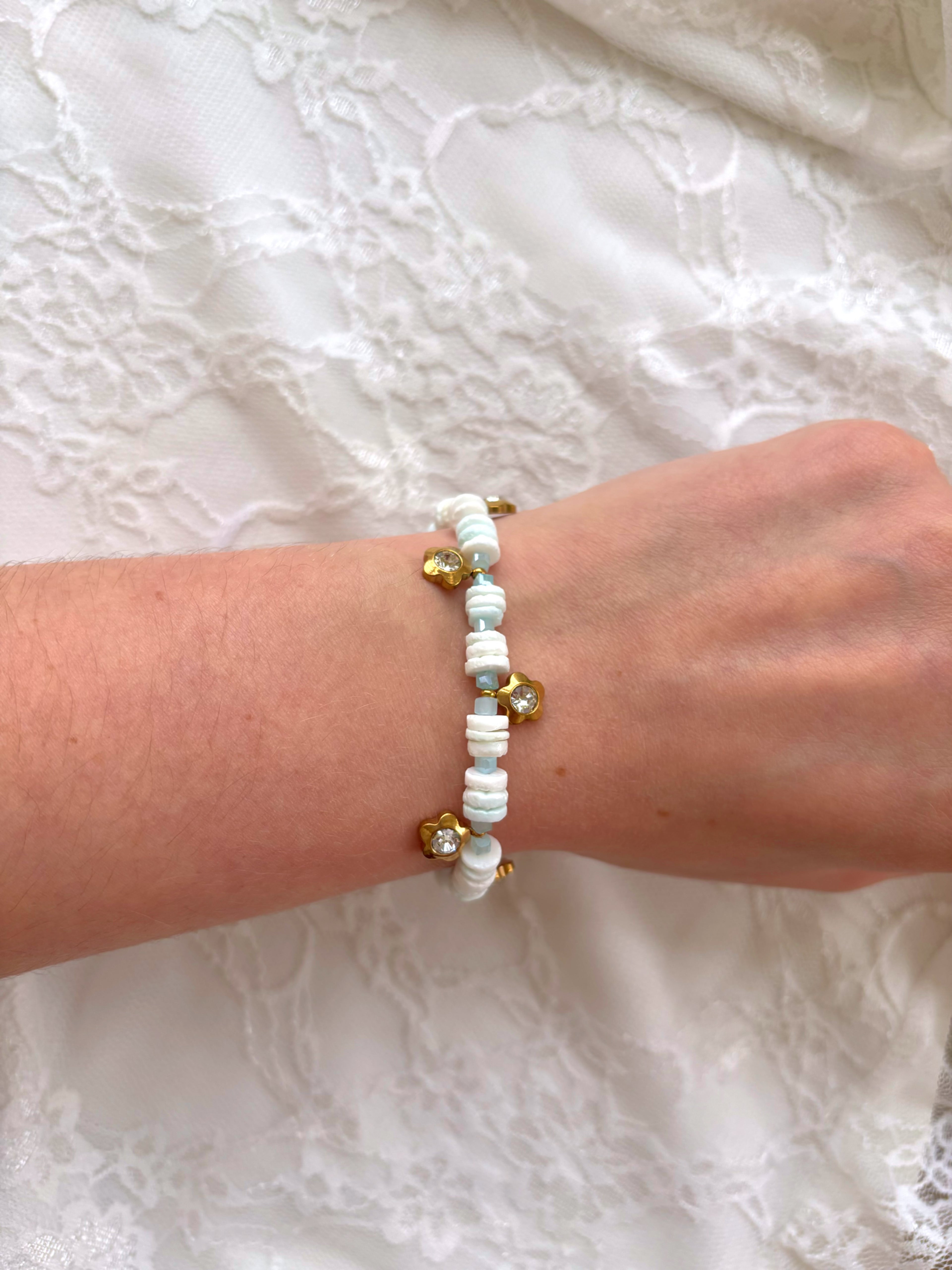 Seafoam Blossom Bracelet