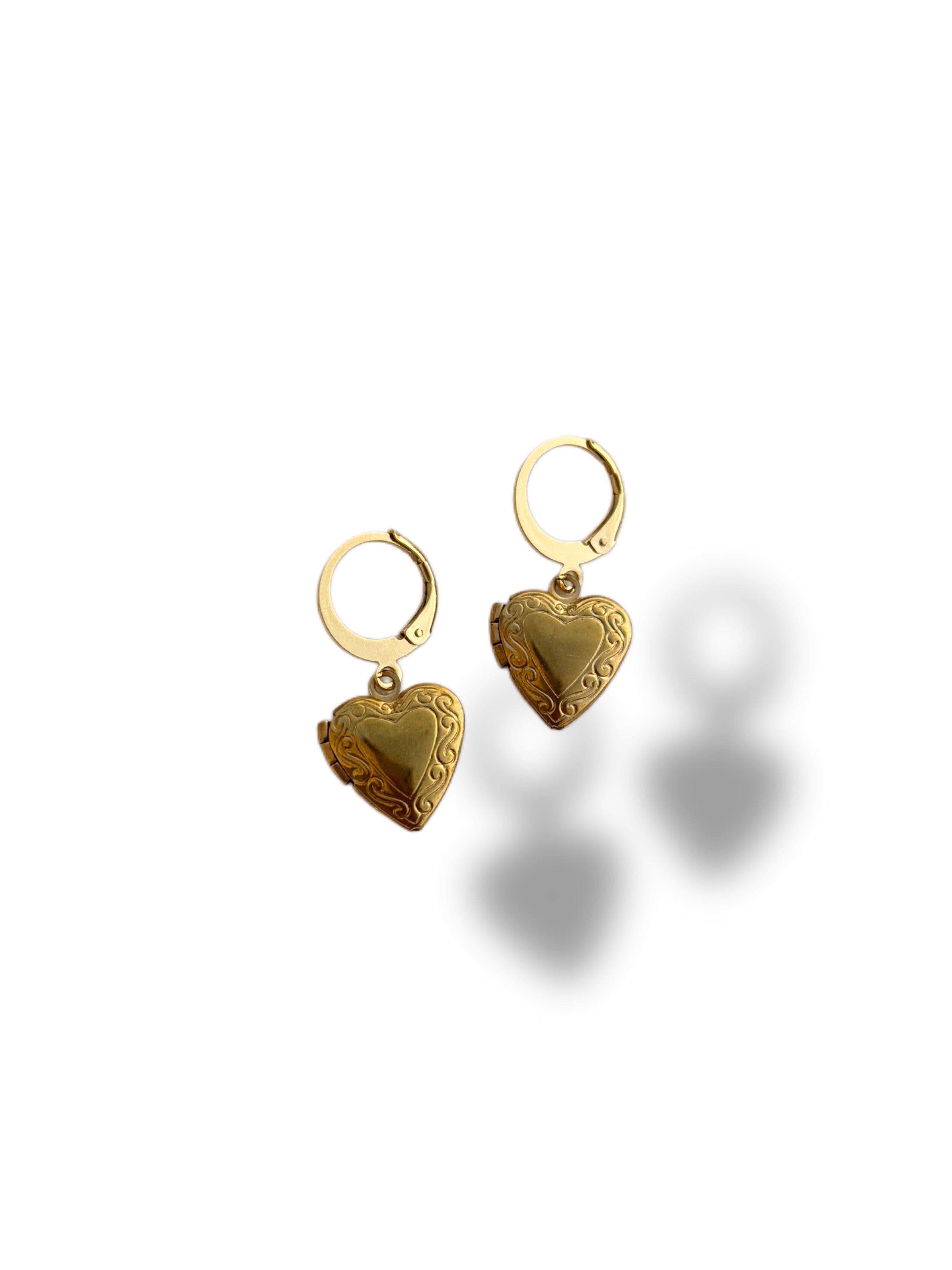 Heart Locket Huggies