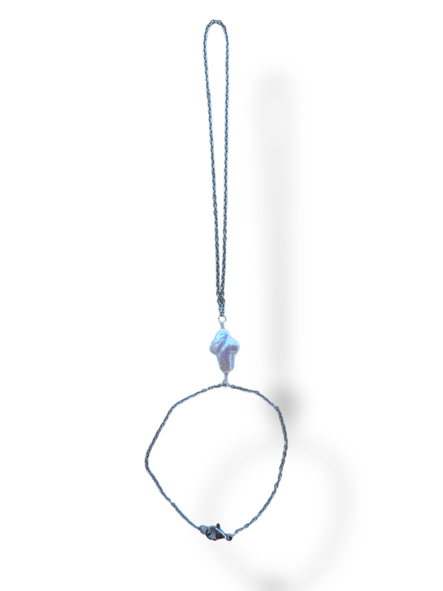 Pearl Cross Hand Chain